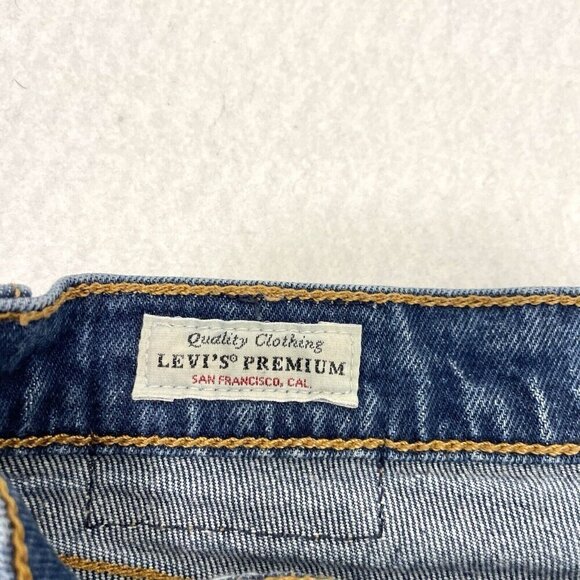 Levi's Premium Wedgie Jeans Stretch Denim Button Fly Medium Wash size 25 - Picture 6 of 9